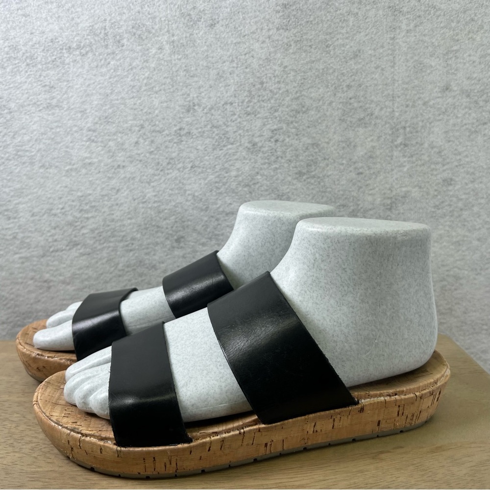 KORK EASE SANDAL BLACK LEATHER STRAP 8.5 M